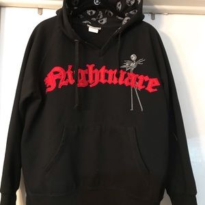 AWESOME JACK SKELLINGTON BLACK HOODIE SIZE SMALL